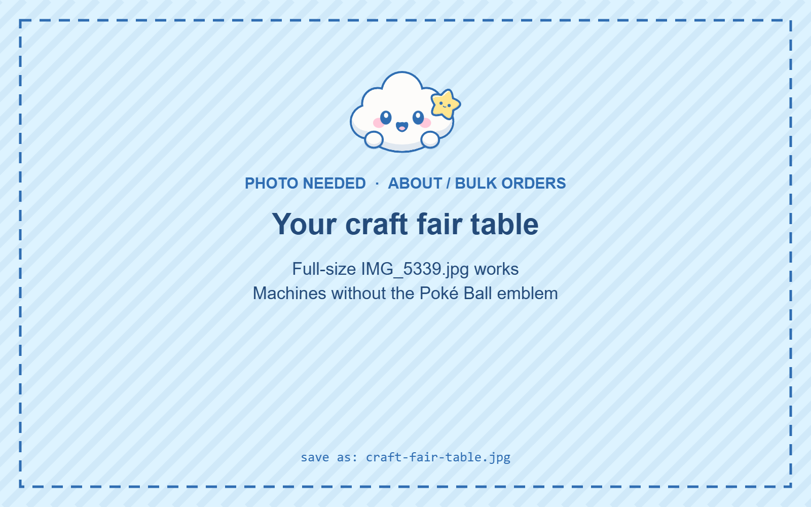 KumoTown table at a craft fair